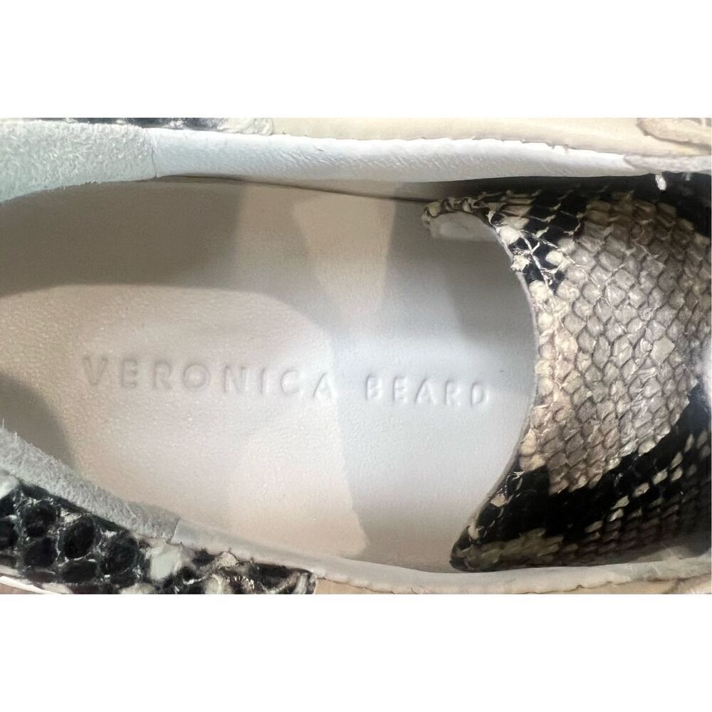 Veronica Beard Natural Python Ivory Leather Sneak… - image 7